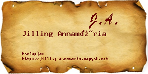 Jilling Annamária névjegykártya